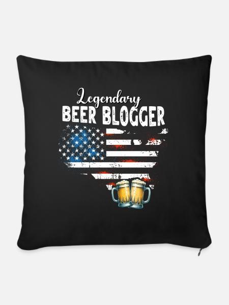 Bier Blogger - Sofakissen mit Füllung 45 x 45 cm - Schwarz