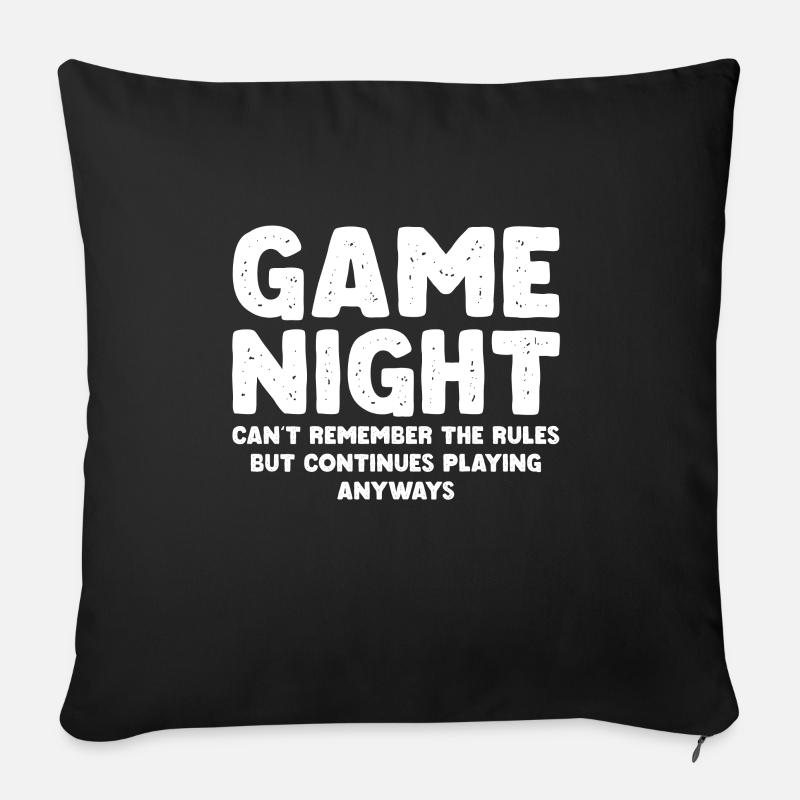 Brettspiel Brettspiele Sieleabend Spiele Geschenk - Sofakissen mit Füllung 45 x 45 cm - Schwarz