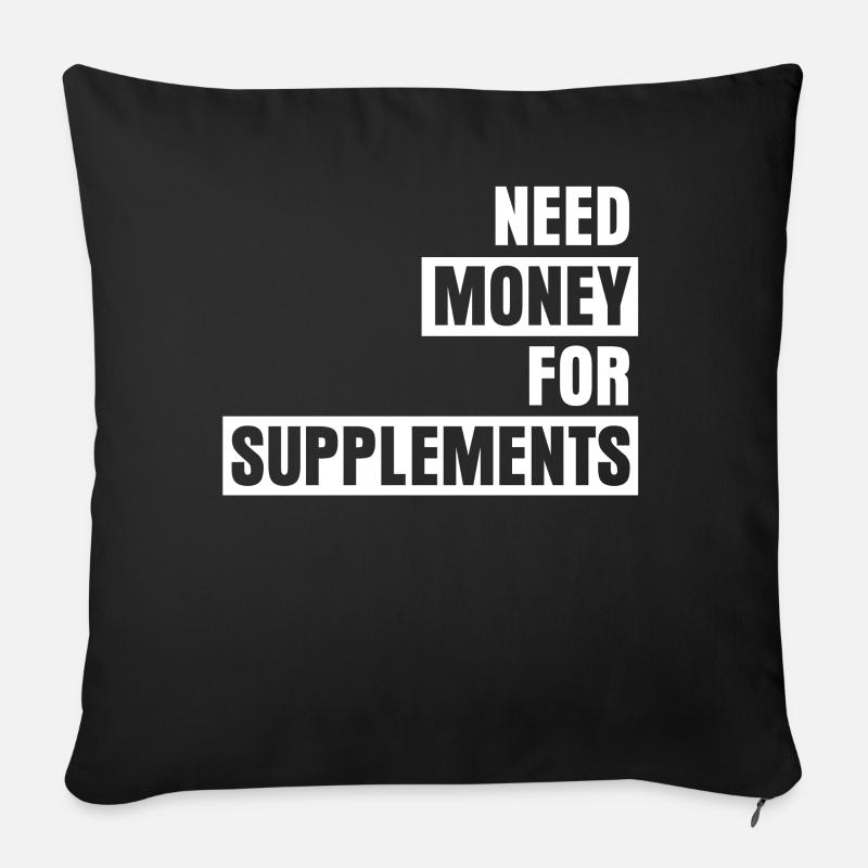 Bodybuilding Supplements Bodybuilder - Sofakissen mit Füllung 45 x 45 cm - Schwarz