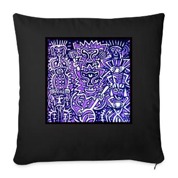 ETHNO BEATS - Sofakissen mit Füllung 45 x 45 cm - Schwarz - Vorne