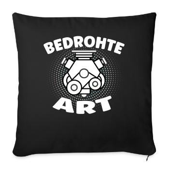 Bedrohte Art - Verbrennungsmotor Auto Design - Sofakissen mit Füllung 45 x 45 cm - Schwarz - Vorne