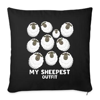 Sheep Farmer Cheap Shepherd - Sofakissen mit Füllung 45 x 45 cm - Schwarz - Vorne
