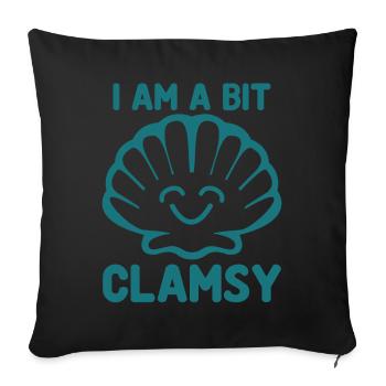 Clams Clam Seashells Sea Shell - Sofa pillow with filling 45cm x 45cm - black - Front