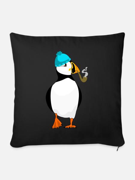 Puffin - Sofakissen mit Füllung 45 x 45 cm - Schwarz