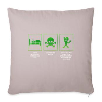 Zombie - Sofakissen mit Füllung 45 x 45 cm - helles Taupe - Vorne
