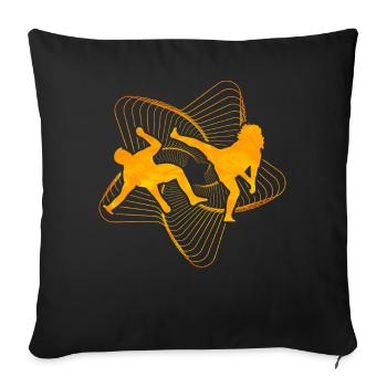 Capoeira - Sofa pillow with filling 45cm x 45cm - black - Front