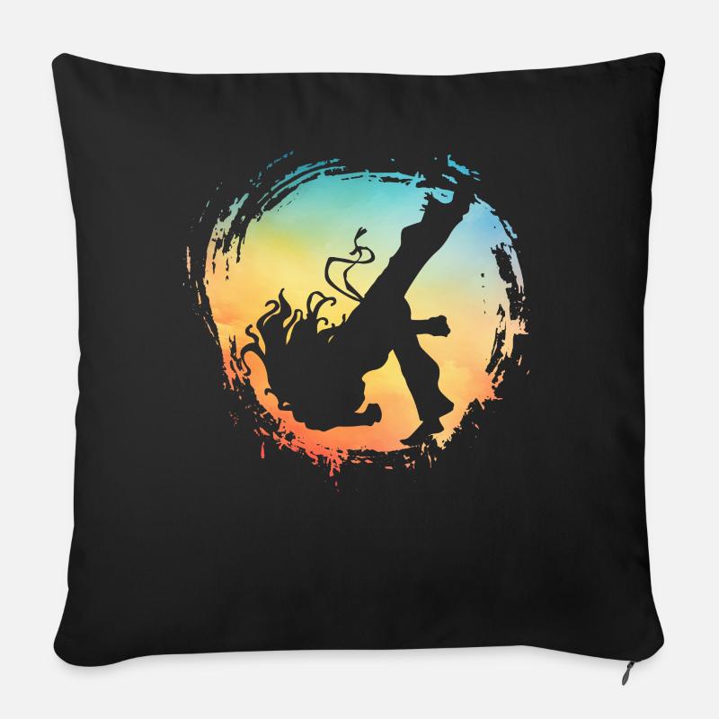 Capoeira - Sofakissen mit Füllung 45 x 45 cm - Schwarz