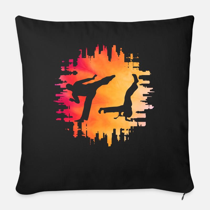 Capoeira - Sofakissen mit Füllung 45 x 45 cm - Schwarz