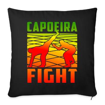 Capoeira Fight - Sofa pillow with filling 45cm x 45cm - black - Front