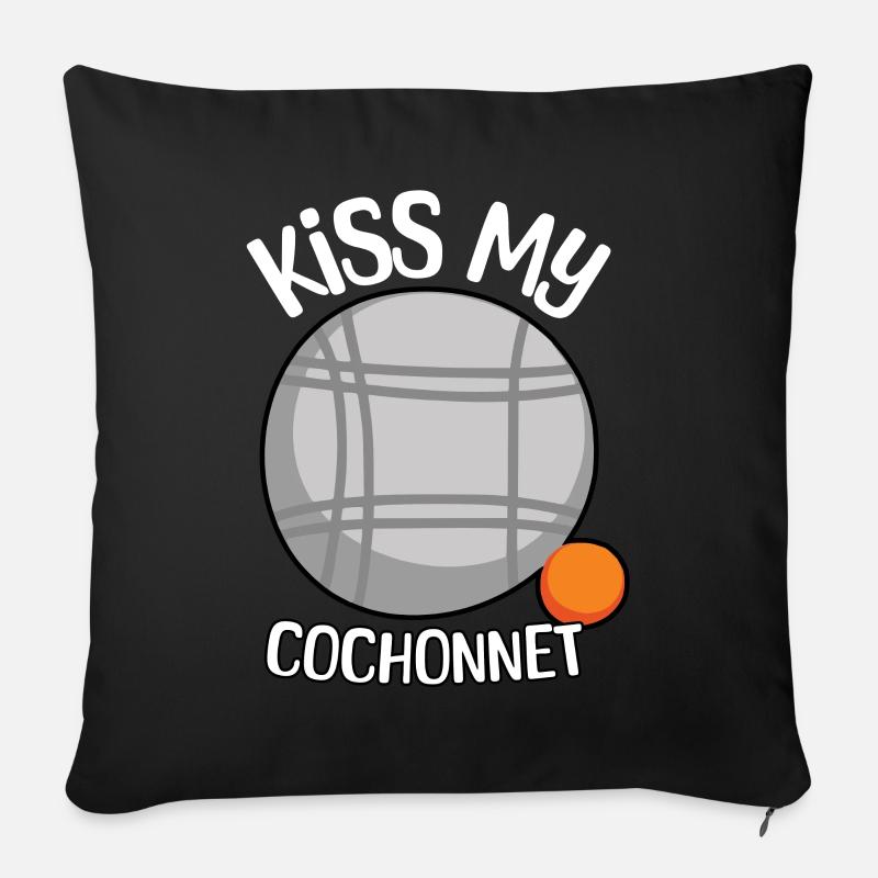 Boule Sprüche - Sofakissen mit Füllung 45 x 45 cm - Schwarz