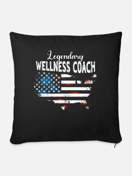 Wellness Coach US - Sofakissen mit Füllung 45 x 45 cm - Schwarz