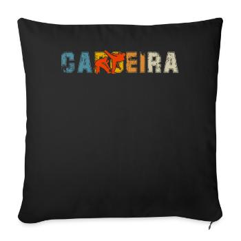Capoeira - Sofa pillow with filling 45cm x 45cm - black - Front