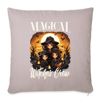 Witches - Sofa pillow with filling 45cm x 45cm - light taupe - Front