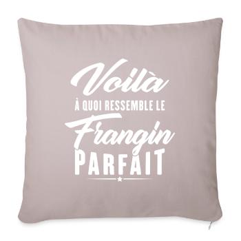 This is what the perfect brother looks like - Sofa pillow with filling 45cm x 45cm - light taupe - Front
