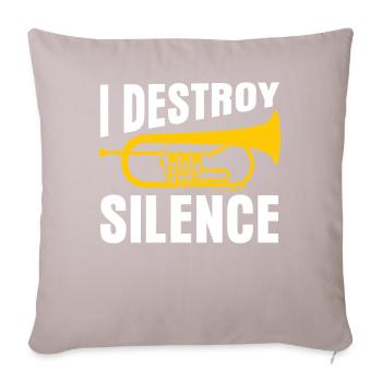 Flugelhorn Orchestra Brass Music - Sofakissen mit Füllung 45 x 45 cm - helles Taupe - Vorne