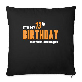 Teen Teen Teen Teens Teens Cadeau - Coussin et housse de 45 x 45 cm - noir - Devant