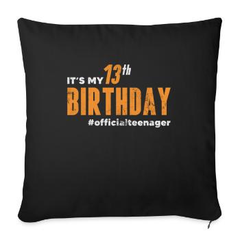 Adolescent - Coussin et housse de 45 x 45 cm - noir - Devant
