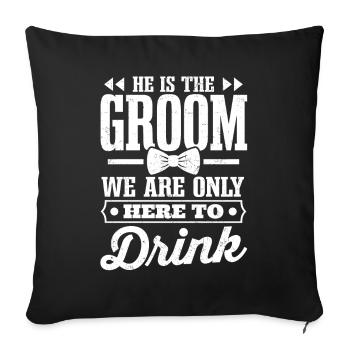 Junggeselle Jungesellenabschied - Sofakissen mit Füllung 45 x 45 cm - Schwarz - Vorne