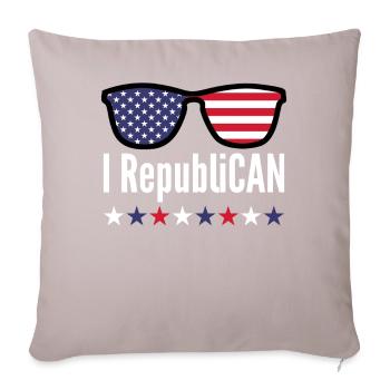 Conservative Republicans Republican - Sofa pillow with filling 45cm x 45cm - light taupe - Front