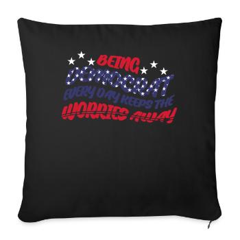 Democrat Democratic Democracy - Sofa pillow with filling 45cm x 45cm - black - Front