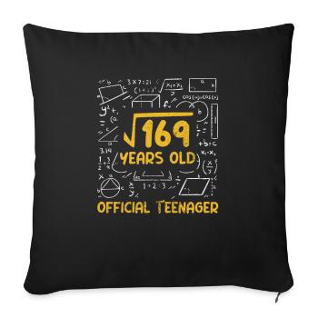 Adolescent - Coussin et housse de 45 x 45 cm - noir - Devant