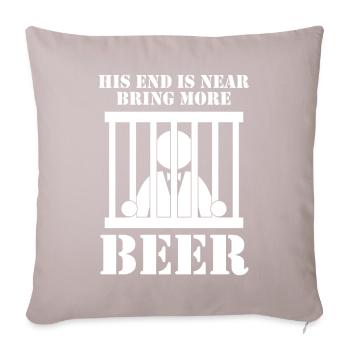 Groom Beer Groomsmen Best Man - Sofa pillow with filling 45cm x 45cm - light taupe - Front
