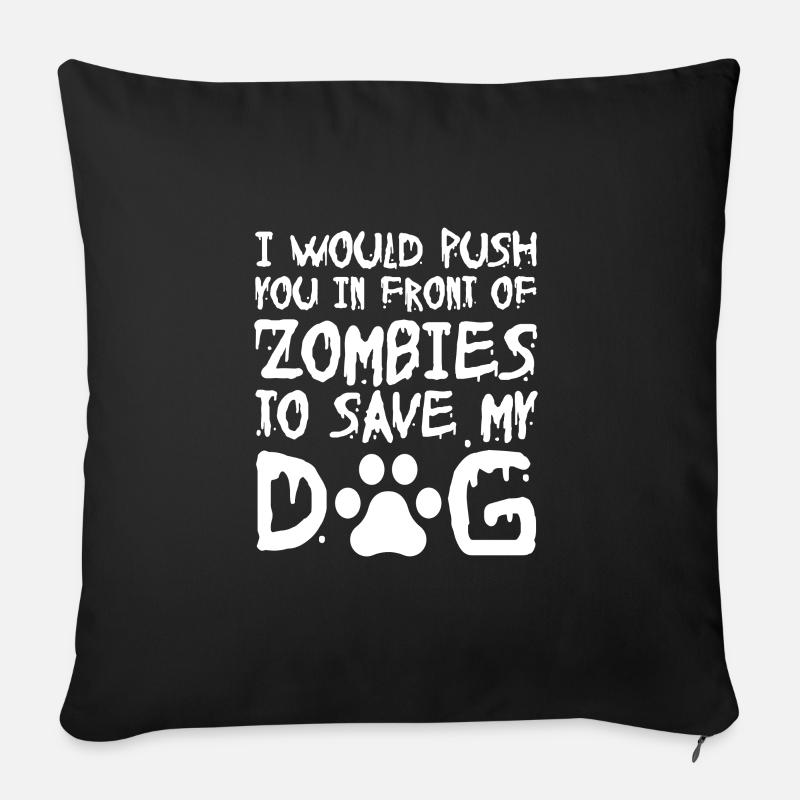 Zombie Zombie-Jäger Zombieapokalypse Geschenk - Sofakissen mit Füllung 45 x 45 cm - Schwarz