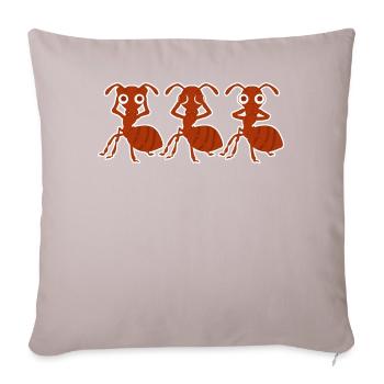 Fourmilière Fourmis Lasius Niger - Coussin et housse de 45 x 45 cm - taupe clair - Devant