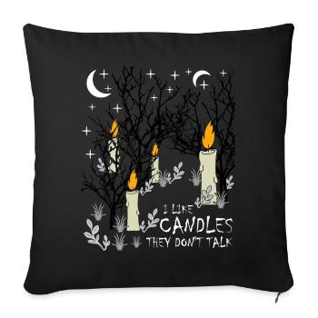 Bougies Arbres Bougie Lune Chandeliers - Coussin et housse de 45 x 45 cm - noir - Devant