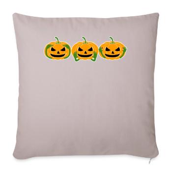Citrouille Trois Singes 3 Citrouilles - Coussin et housse de 45 x 45 cm - taupe clair - Devant