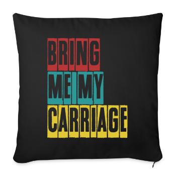 Horse Carriage Coachman Coachmen - Sofa pillow with filling 45cm x 45cm - black - Front