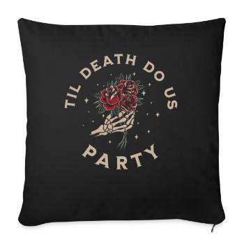 Enterrement de vie de jeune fille et de jeune fille - Coussin et housse de 45 x 45 cm - noir - Devant