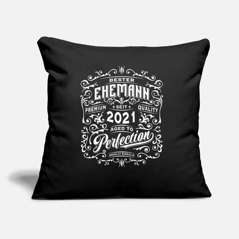 Bester Ehemann seit 2021, Retro, Hochzeitstag Sofakissen mit Füllung 45 x 45 cm
