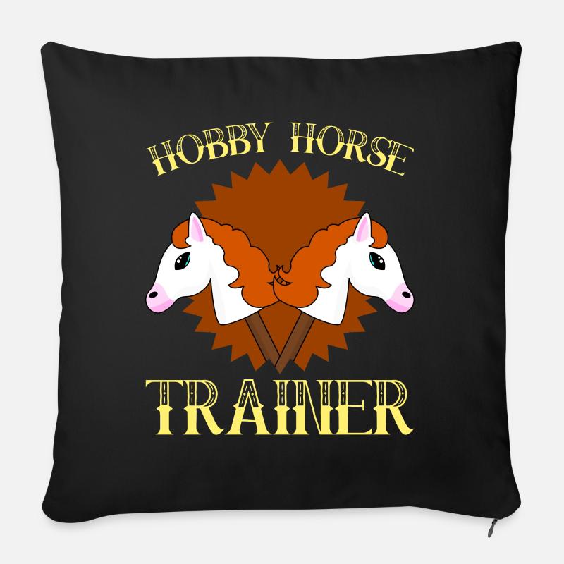 Hobbyhorse Équitation Hobby Horse - Coussin et housse de 45 x 45 cm - noir