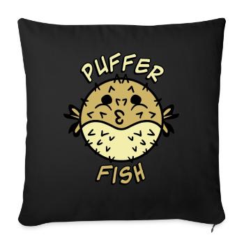 Poisson-globe Poisson-globe - Coussin et housse de 45 x 45 cm - noir - Devant
