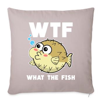 Blague sur le poisson-globe avec le poisson-globe - Coussin et housse de 45 x 45 cm - taupe clair - Devant