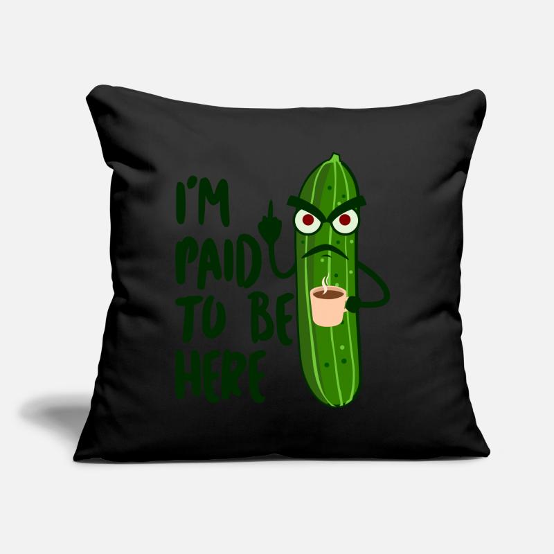 Concombre Grumpy Café du Majeur Coussin et housse de 45 x 45 cm