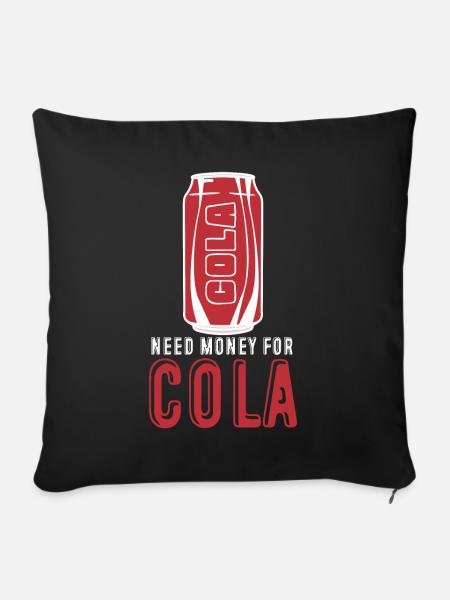 Cola Lemonade Softdrinks - Sofakissen mit Füllung 45 x 45 cm - Schwarz