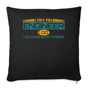 Ingénieur Génie Mécanique - Coussin et housse de 45 x 45 cm - noir - Devant
