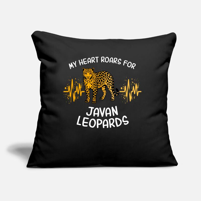 Java Leopard Heart Line Sofa pillow with filling 45cm x 45cm