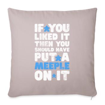 Board game - Sofa pillow with filling 45cm x 45cm - light taupe - Front