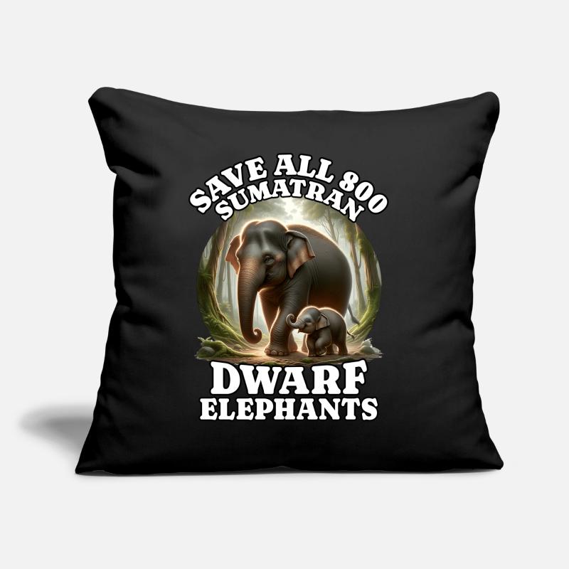 Save Dwarf Elephant Sofa pillow with filling 45cm x 45cm