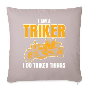 Triker Trike Driver Trikes Trike à moteur - Coussin et housse de 45 x 45 cm - taupe clair - Devant