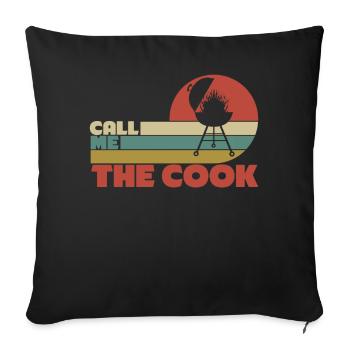 Cooking BBQ Barbecue Brisket Meat Steak - Sofa pillow with filling 45cm x 45cm - black - Front