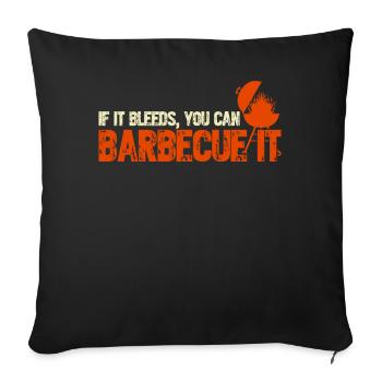 BBQ Barbecue Meat - Sofa pillow with filling 45cm x 45cm - black - Front