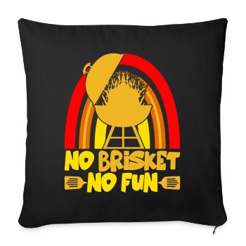 Barbecue Brisket Meat Steak BBQ Cook - Sofa pillow with filling 45cm x 45cm - black - Front