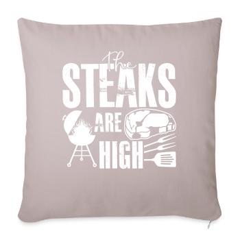 Barbecue Steaks BBQ Cook Meat - Sofa pillow with filling 45cm x 45cm - light taupe - Front