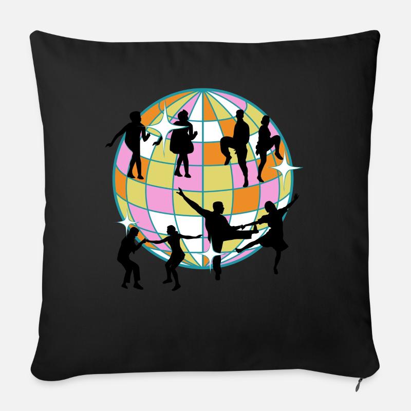 Boogie Woogie Danseur Swing Danse - Coussin et housse de 45 x 45 cm - noir