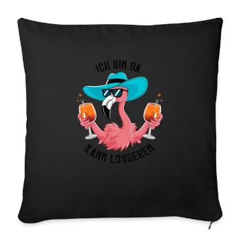 Festival de carnaval Costume de flamant rose de carnaval - Coussin et housse de 45 x 45 cm - noir - Devant