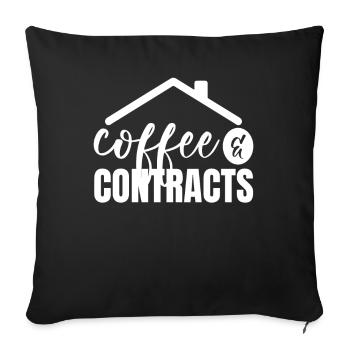 Real Estate Agent Real Estate Agent Gift - Sofa pillow with filling 45cm x 45cm - black - Front